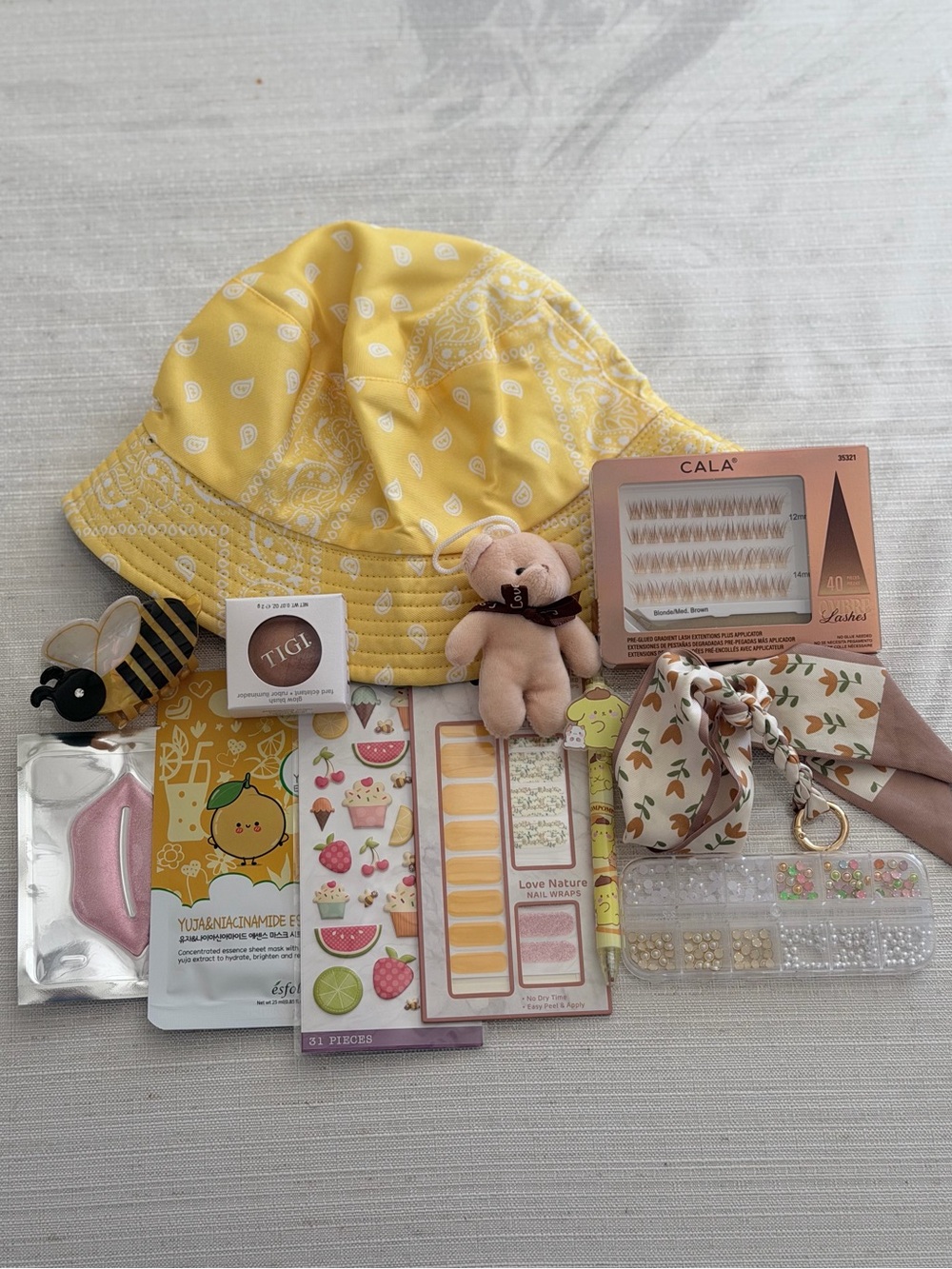 Yellow and brown bundle of 12 new items